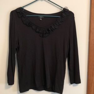 Talbots 3/4 Sleeves V Neck Top- size M